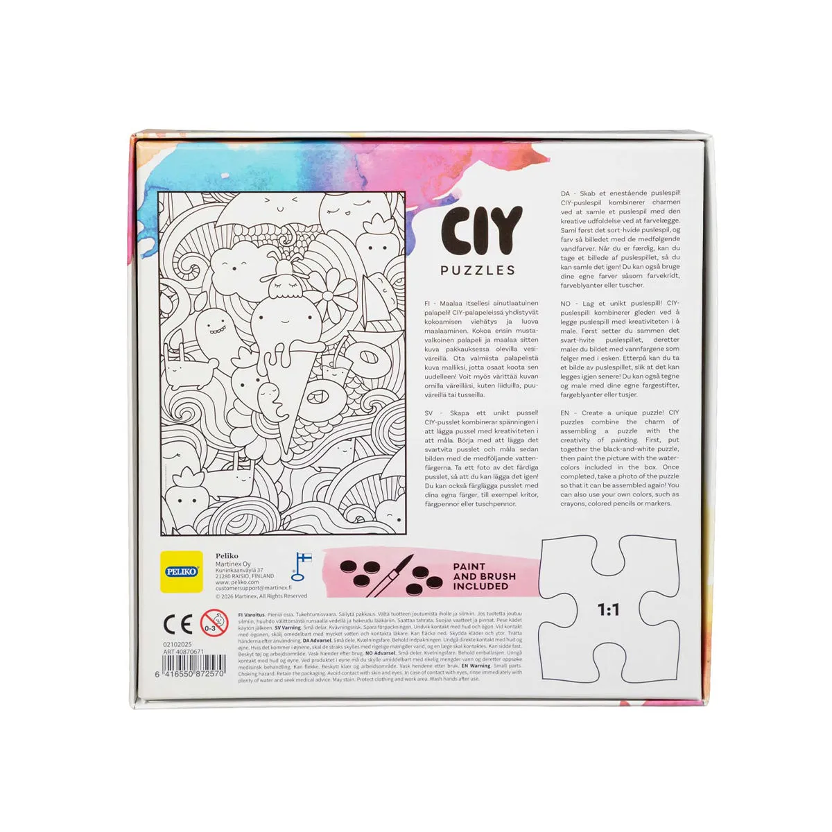 Peliko CIY Jäätelö puzzle 54 pezzi con acquerelli