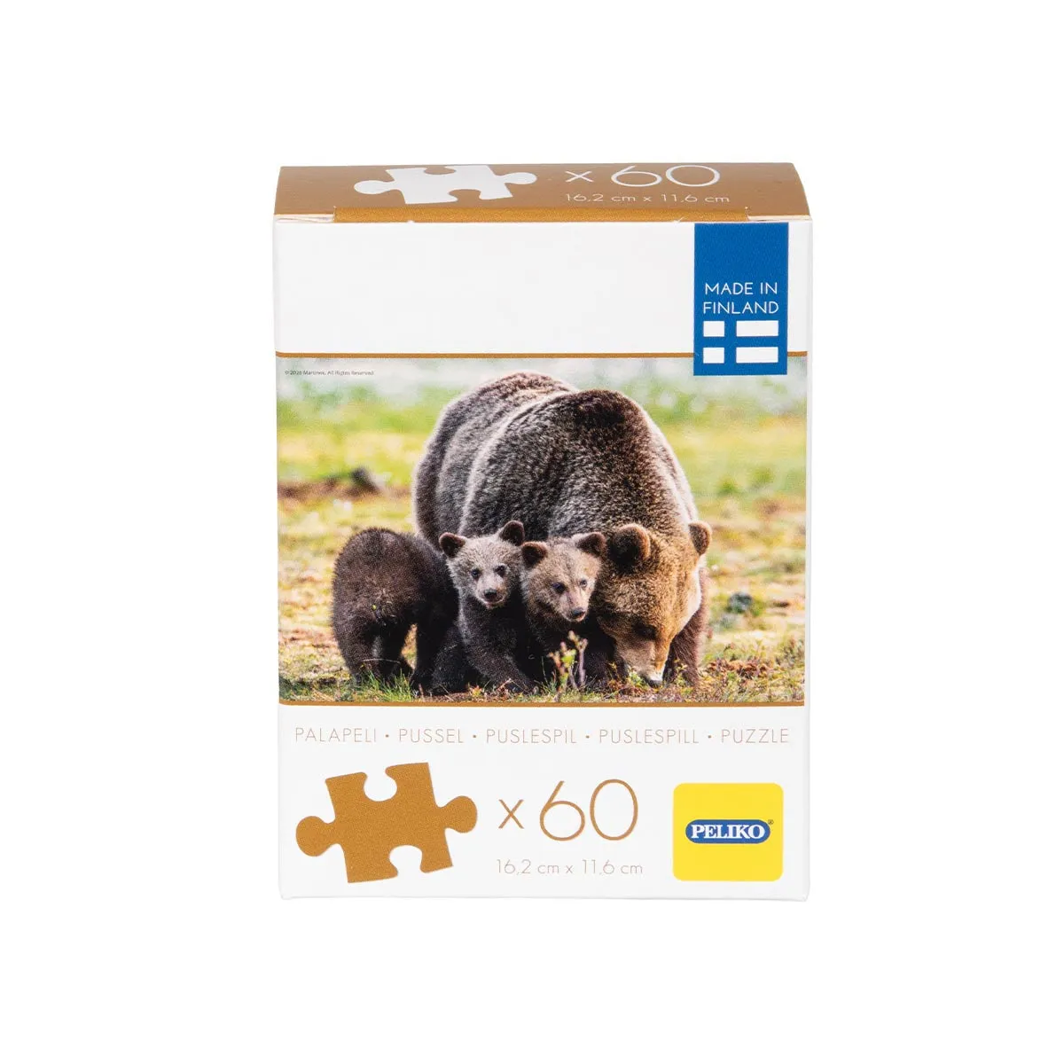 Peliko Orsi mini puzzle 60 pezzi animali