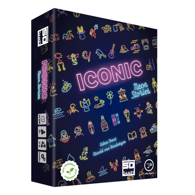 SD Games Iconic Neon Stories party game carte icone storie