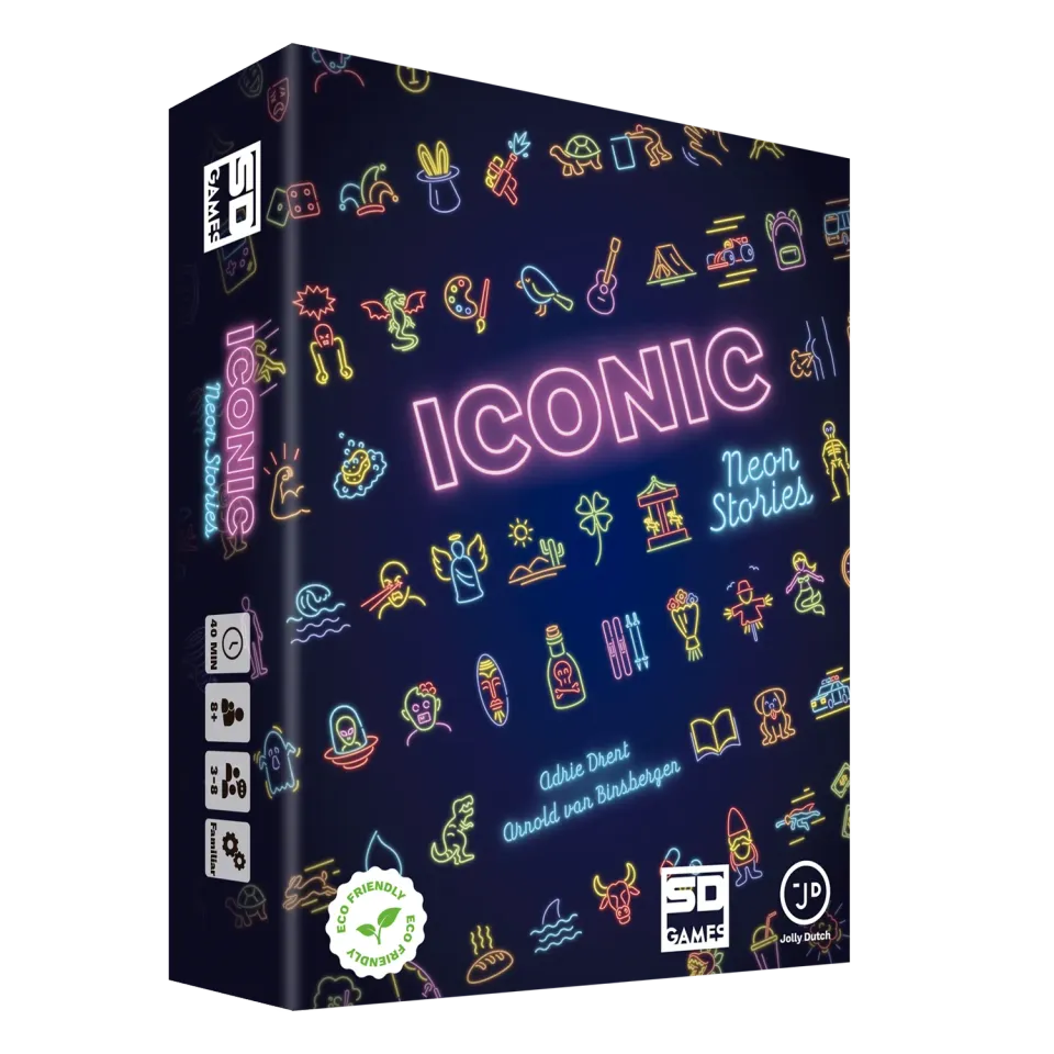 SD Games Iconic Neon Stories party game carte icone storie