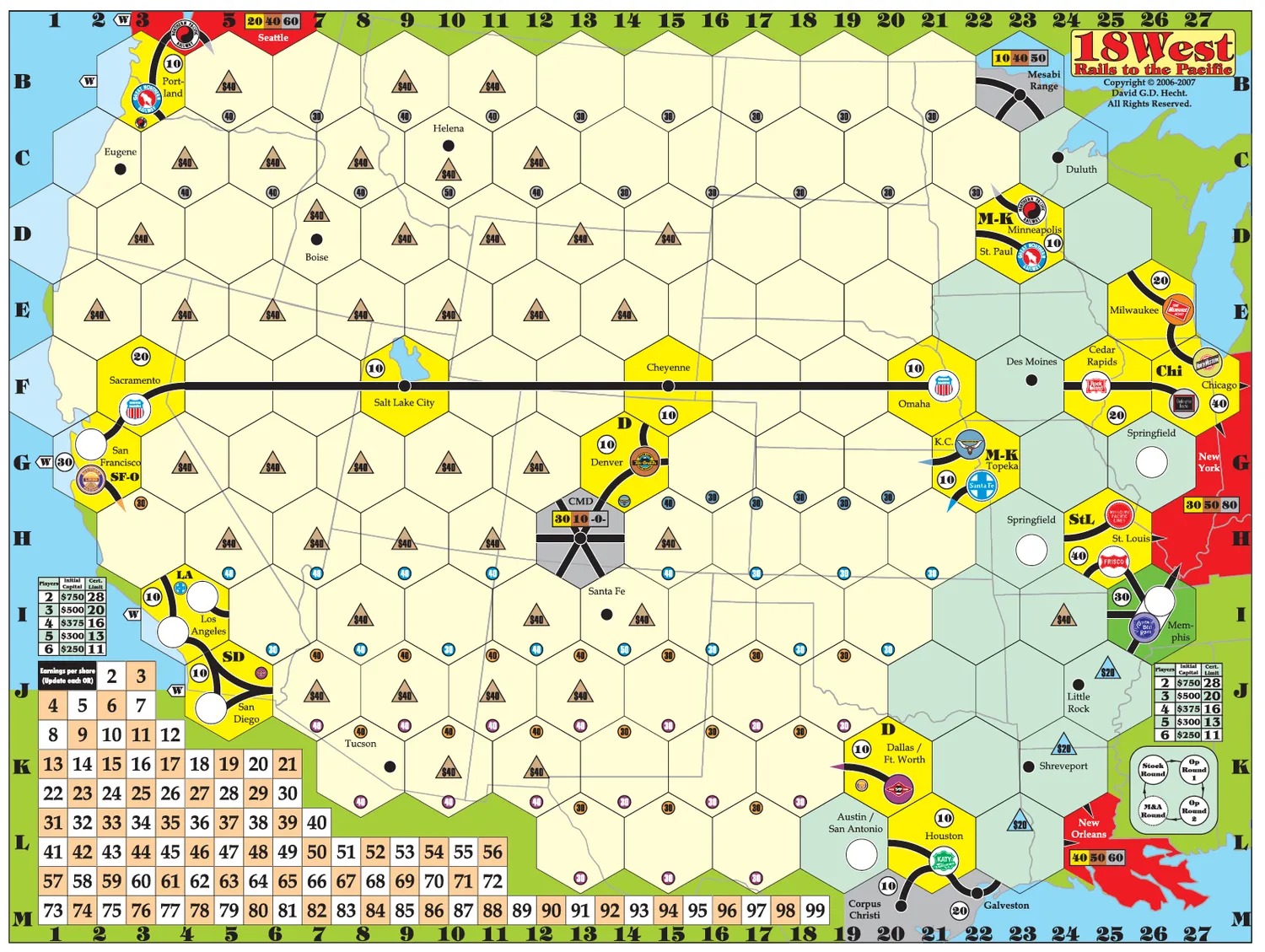 All-Aboard Games 18West gioco da tavolo edizione internazionale