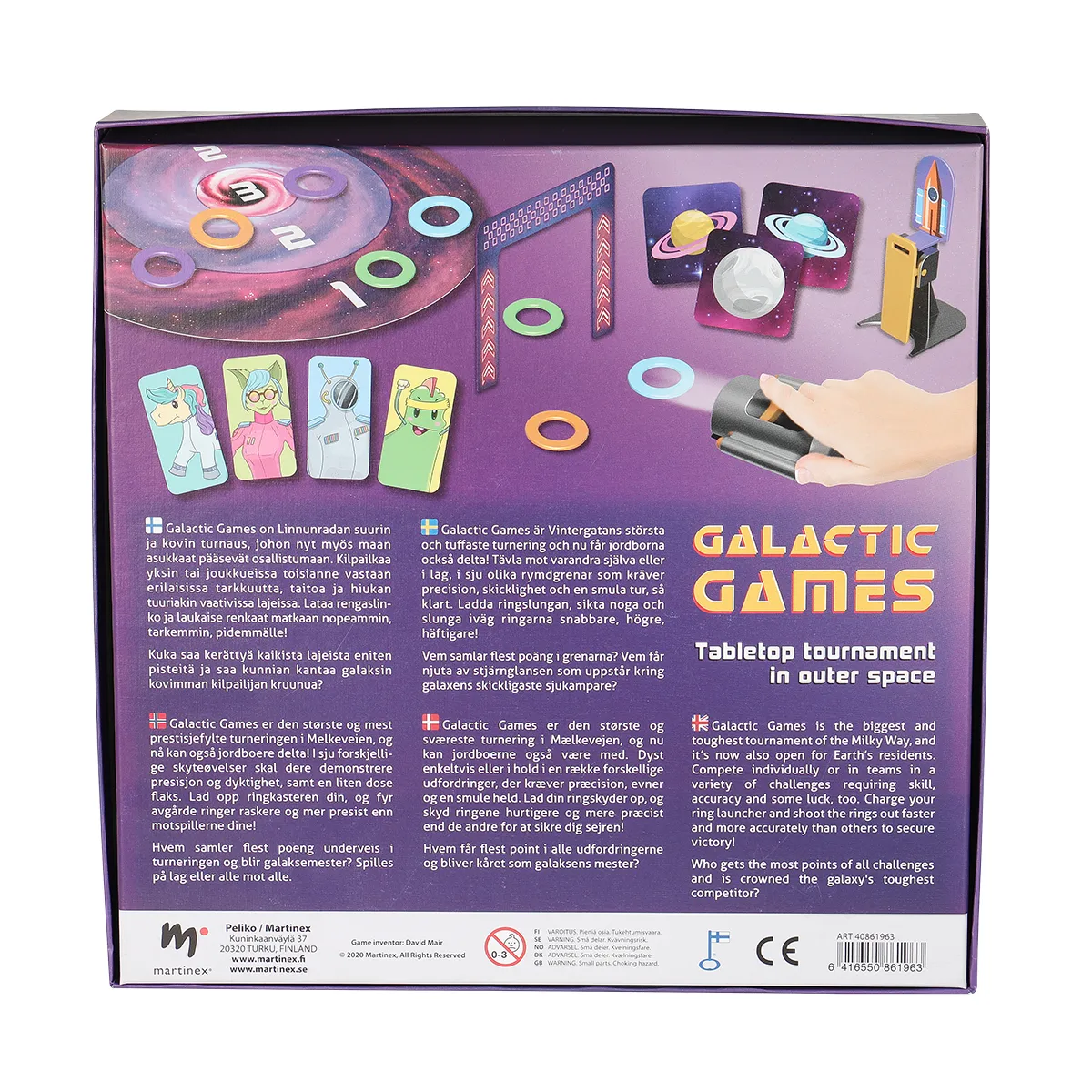 Peliko Galactic Games gioco di abilita per famiglie