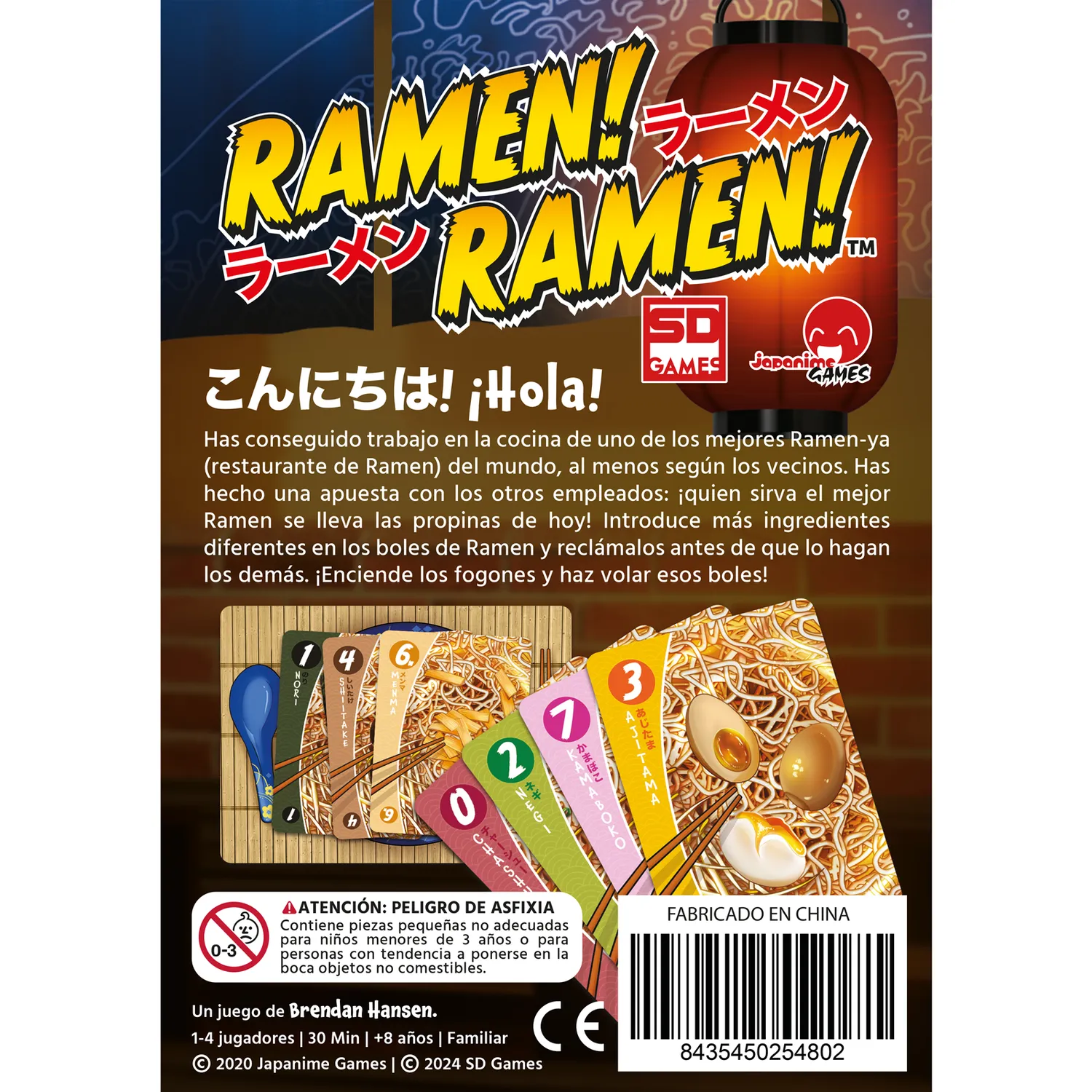 SD Games Ramen! Ramen! gioco di carte 30 minuti