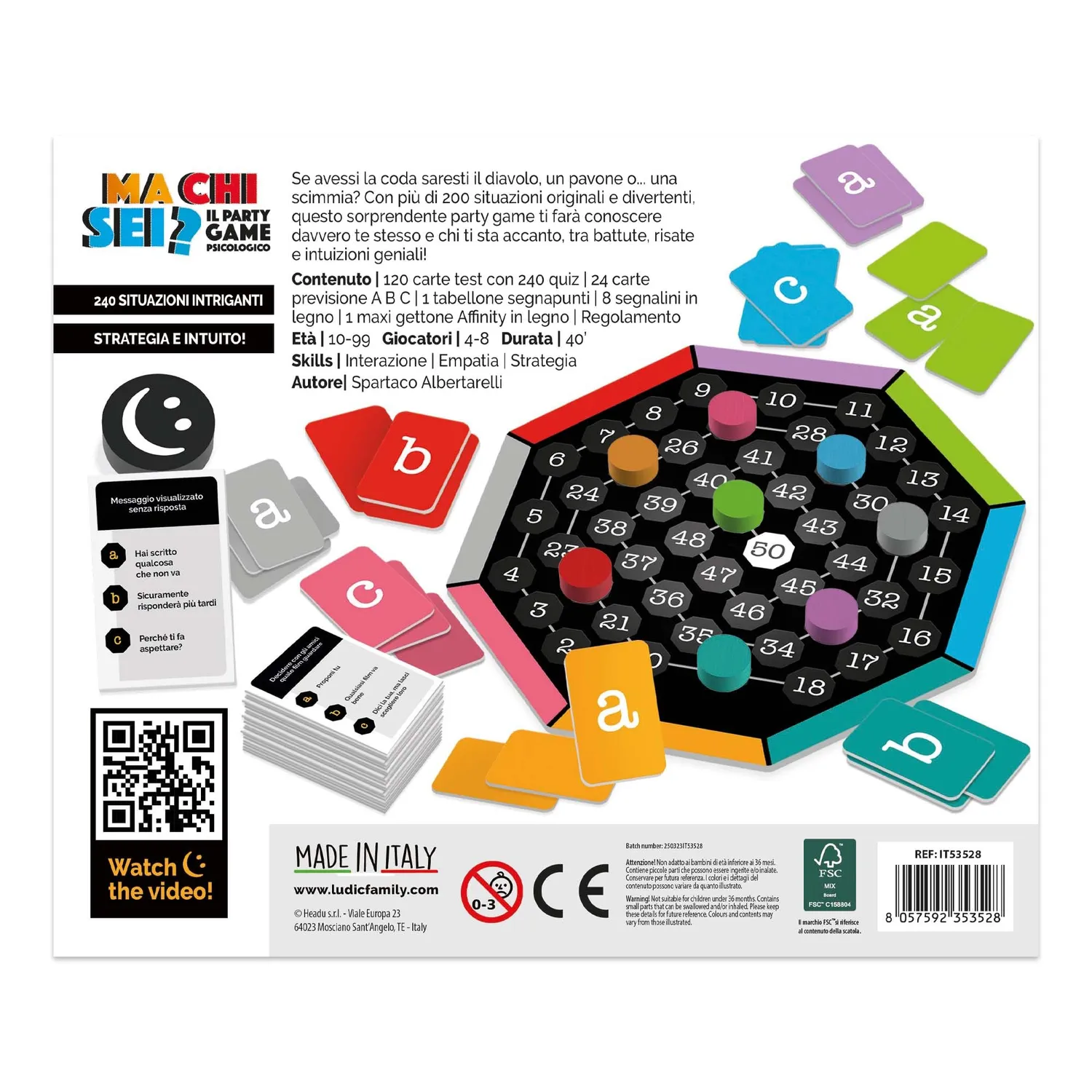 Ludic Ma Chi Sei IT53528 gioco società psicologico 4-8 giocatori