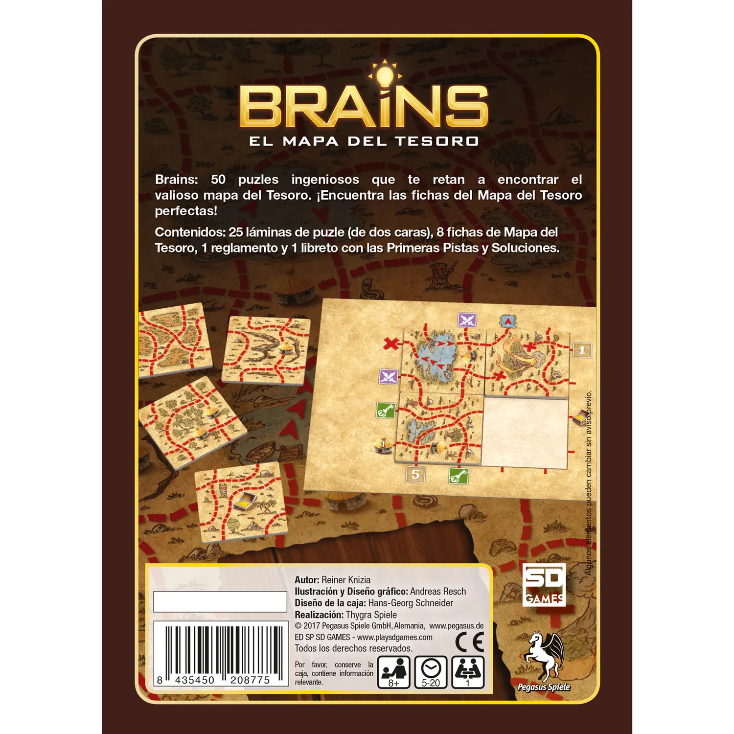 SD Games Brains Mappa del Tesoro puzzle 50 enigmi