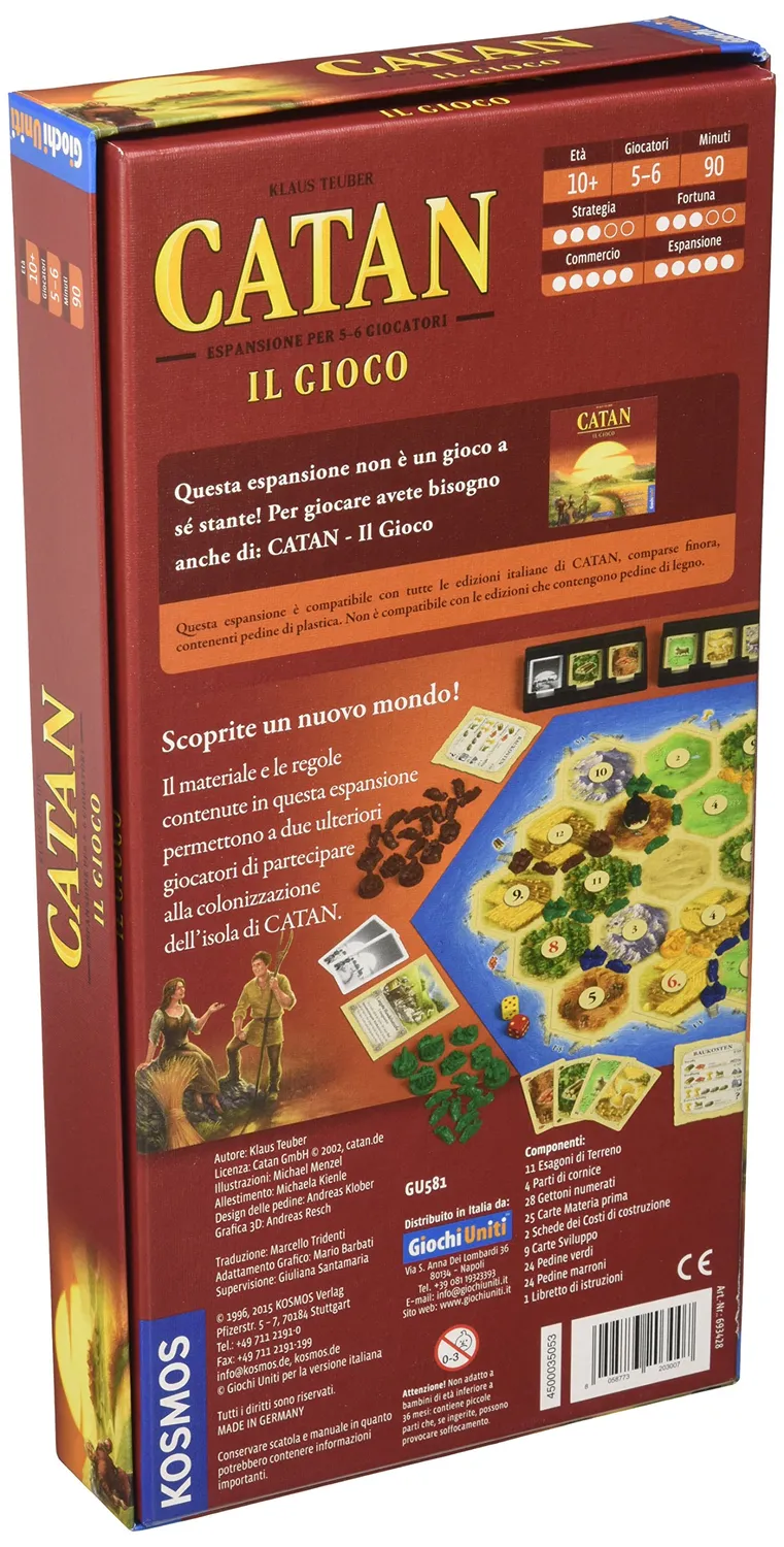 Giochi Uniti Catan espansione 5-6 giocatori plastica