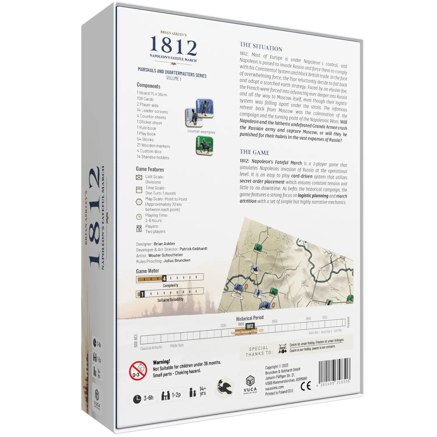VUCA Simulations 1812 Napoleon's Fateful March wargame 2 giocatori
