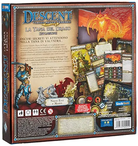 Giochi Uniti Descent La Tana del Drago espansione 2-5 giocatori