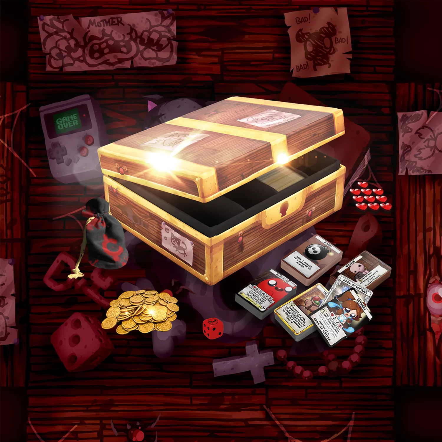 SD Games Binding of Isaac Four Souls Requiem gioco di carte scatola