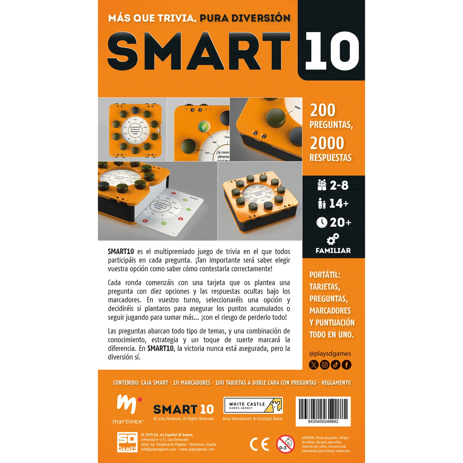SD Games Smart 10 gioco quiz 200 domande portatile