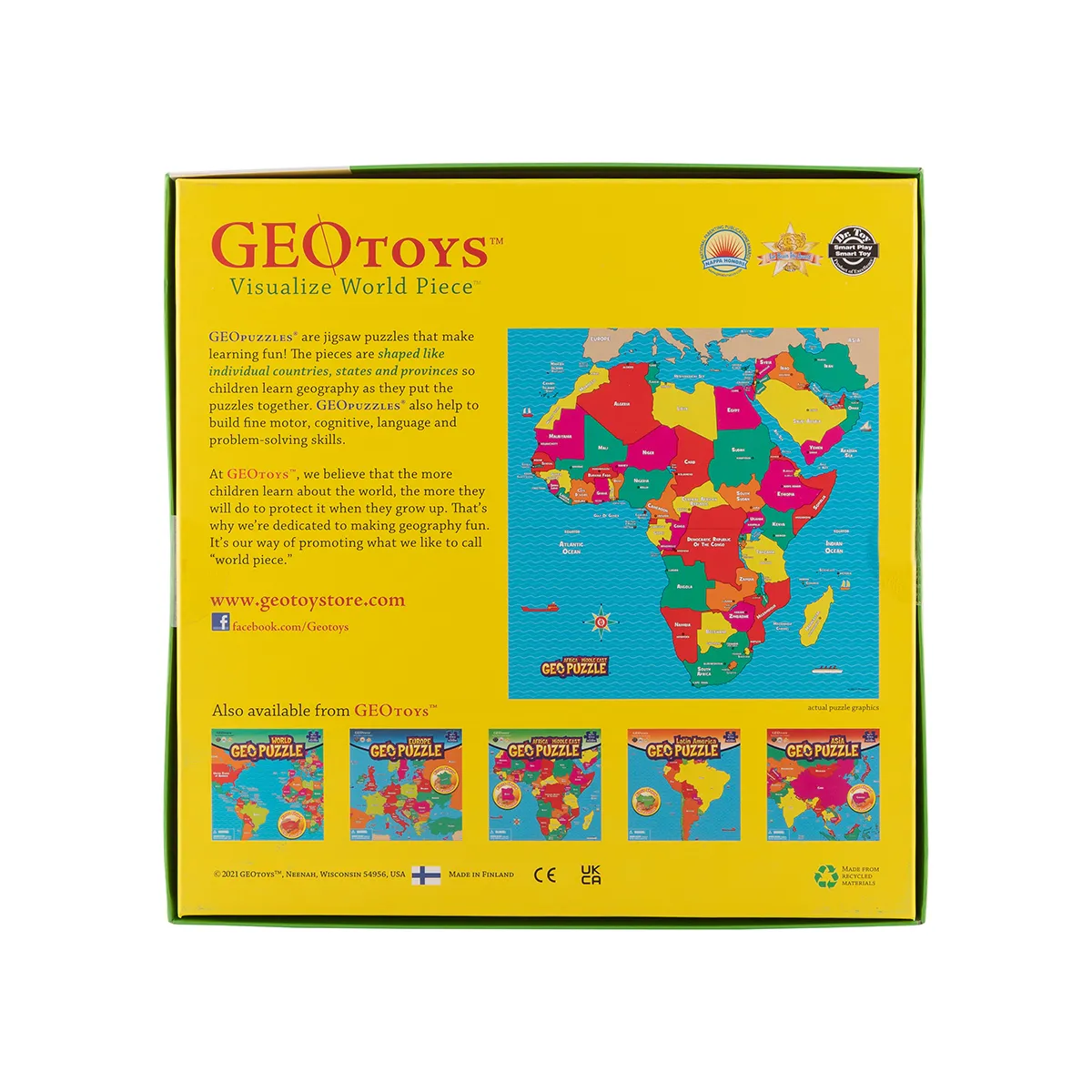 Peliko Geo Puzzle Africa puzzle 65 pezzi mappa