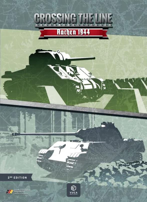VUCA Crossing the Line Aachen 1944 wargame 2nd edition mappa