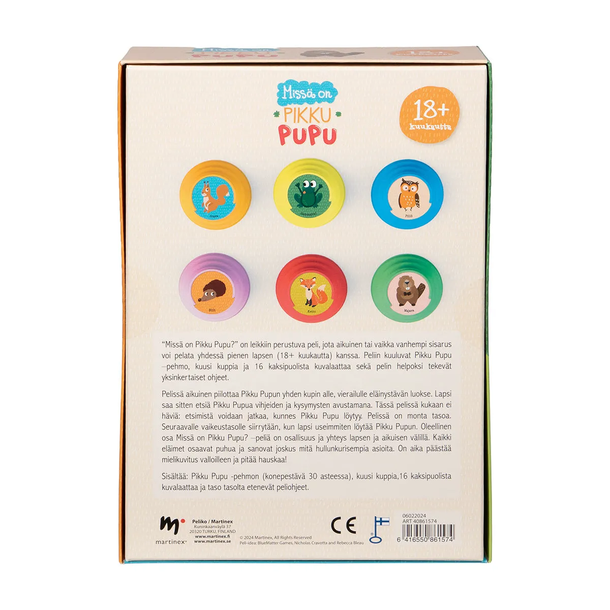 Peliko Pikku Pupu gioco bambini 18 mesi nascondino