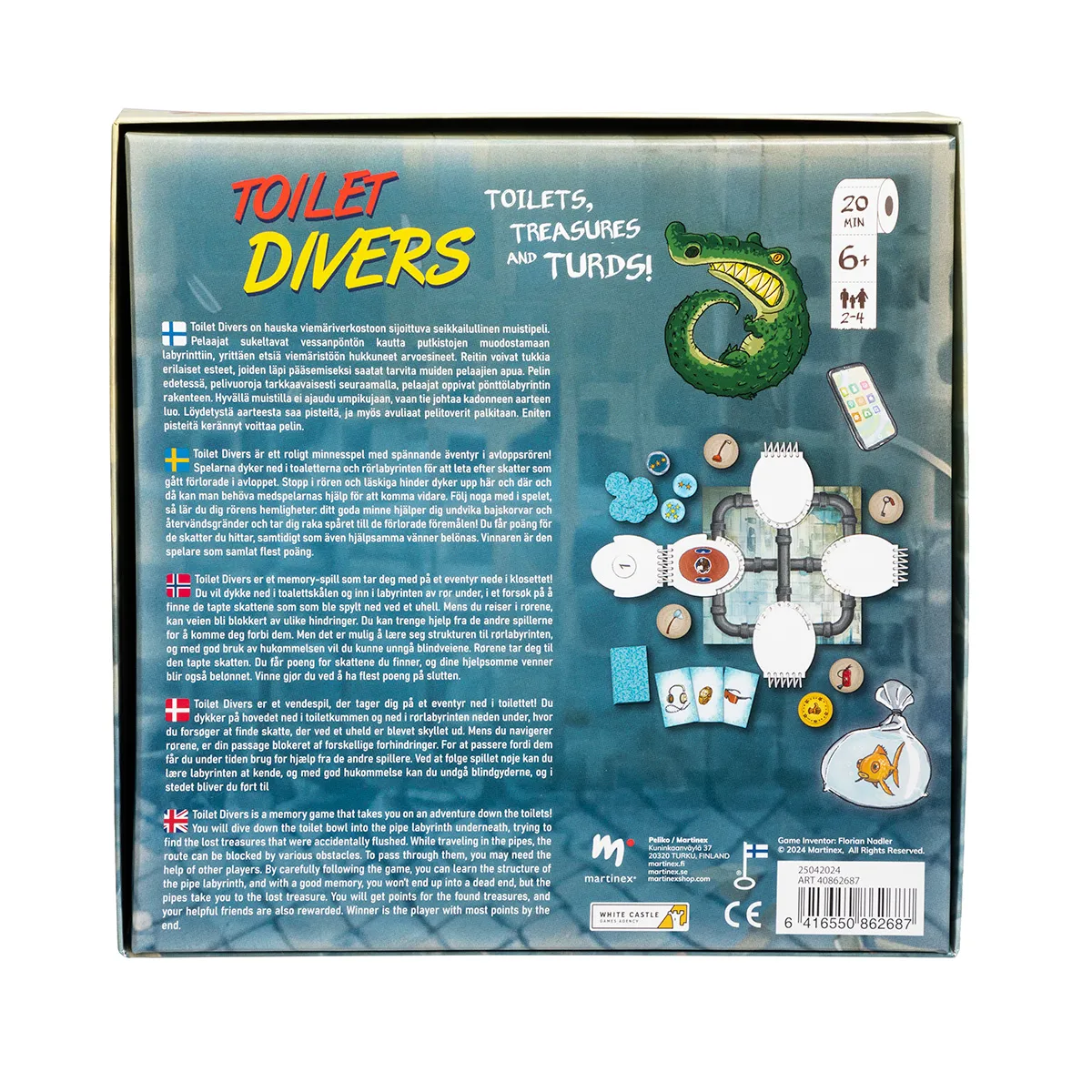 Peliko Toilet Divers gioco da tavolo labirinto fognario