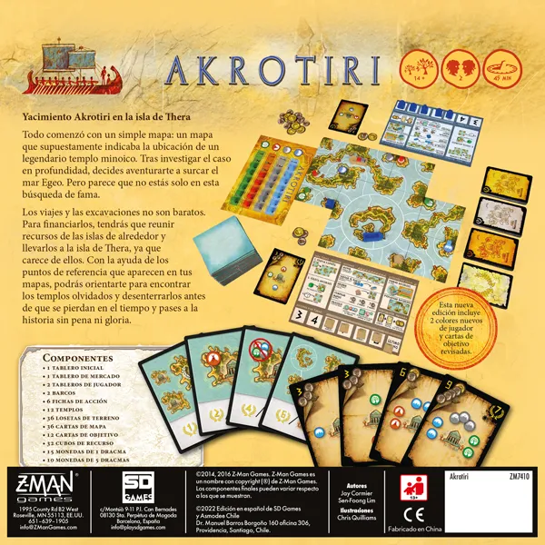 SD Games Akrotiri gioco tavolo mappe esplorazione 2 giocatori