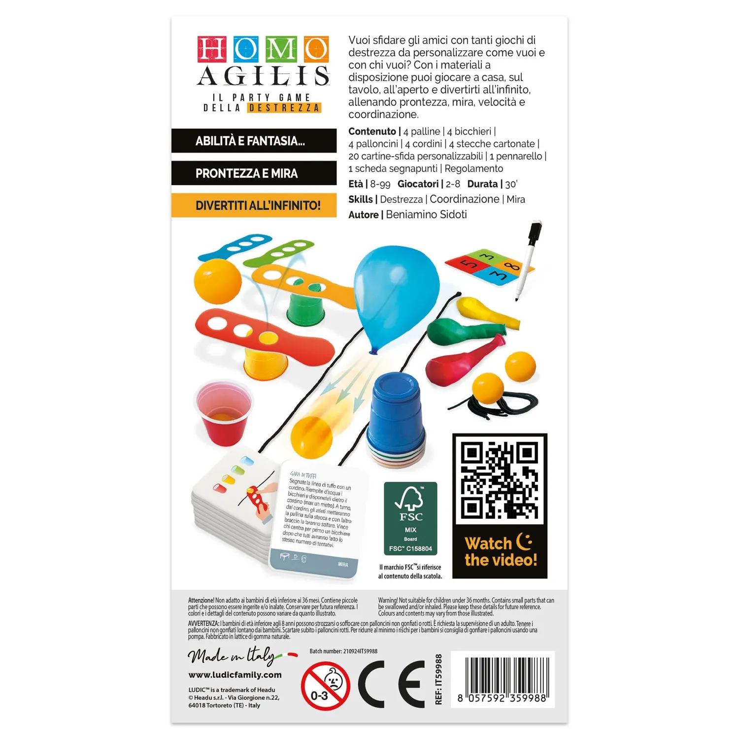Ludic Homo Agilis IT59988 party game destrezza vecchia versione