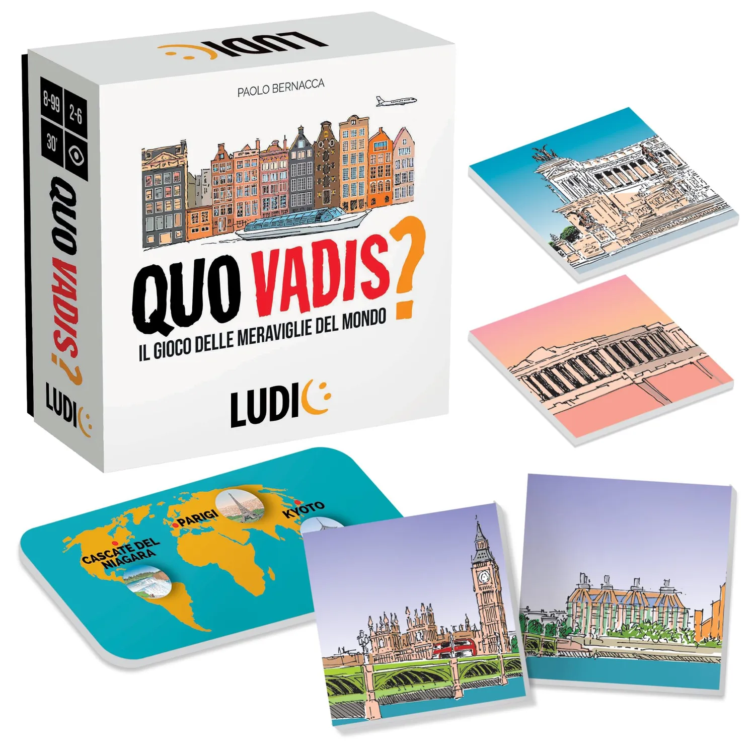 Ludic Quo Vadis gioco di società 2-6 giocatori memoria