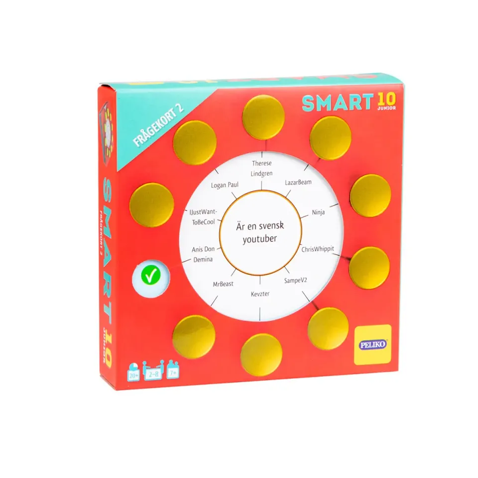 Peliko SMART10 JR Fragokort 2 quiz junior svedese 100 carte