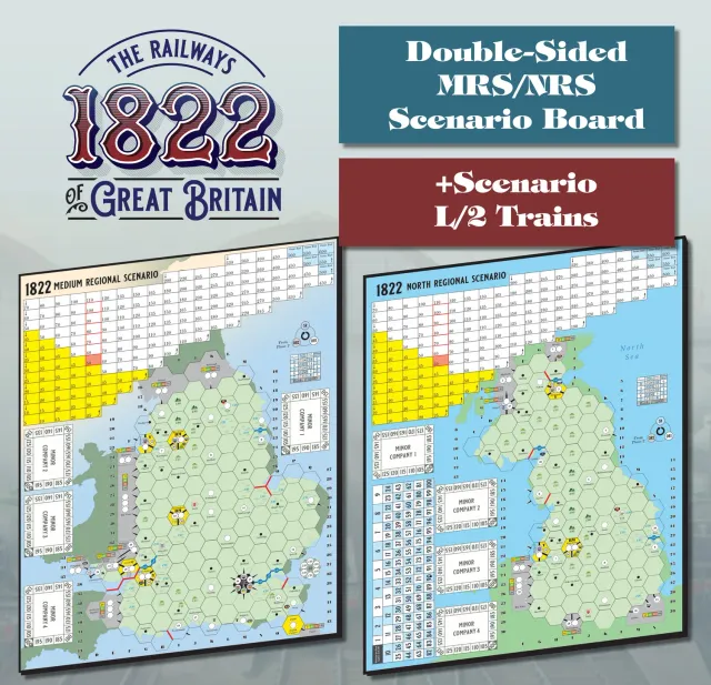 All-Aboard Games 1822 MRS NRS espansione tabellone carte