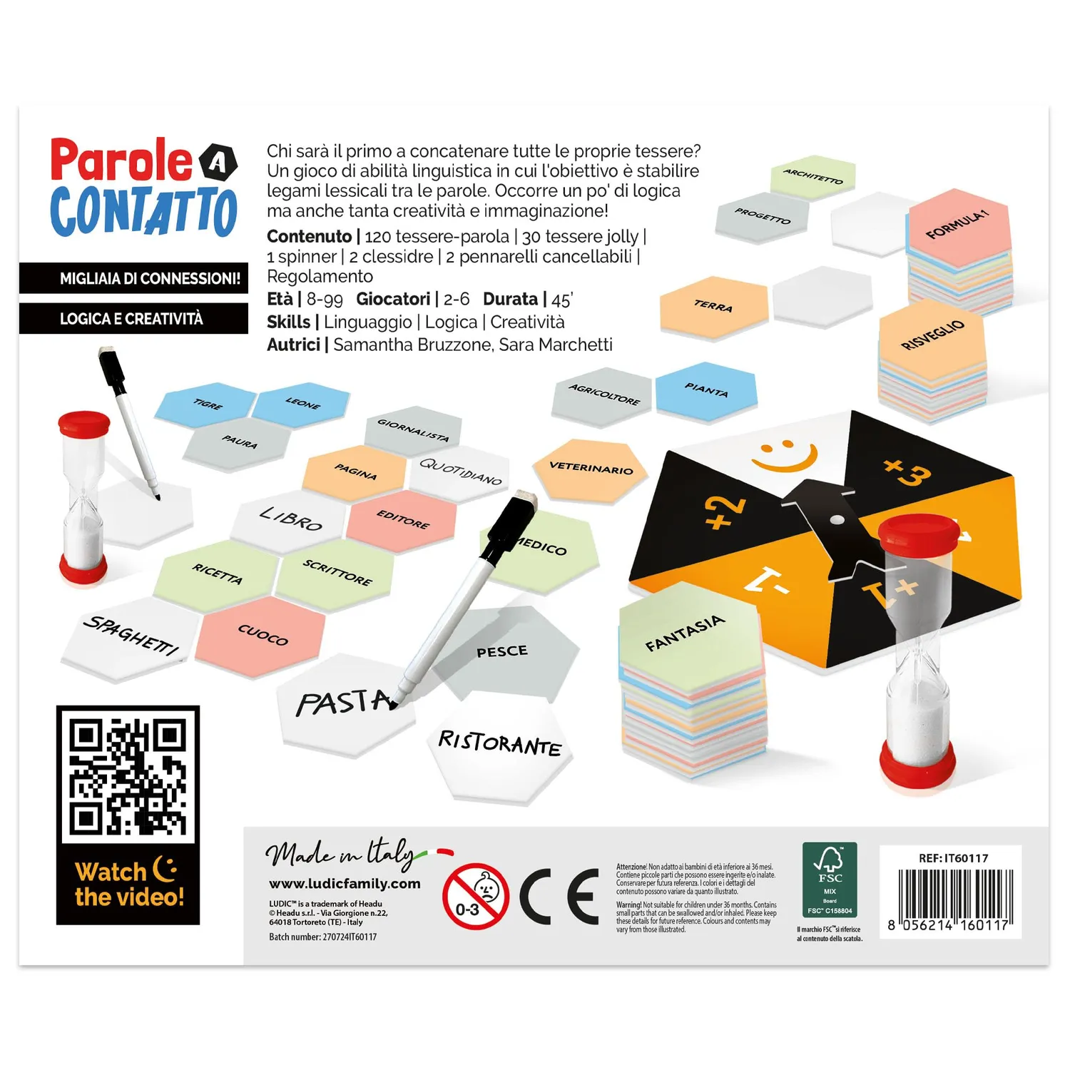 Ludic Parole a Contatto IT60117 gioco di societa 2-6 giocatori