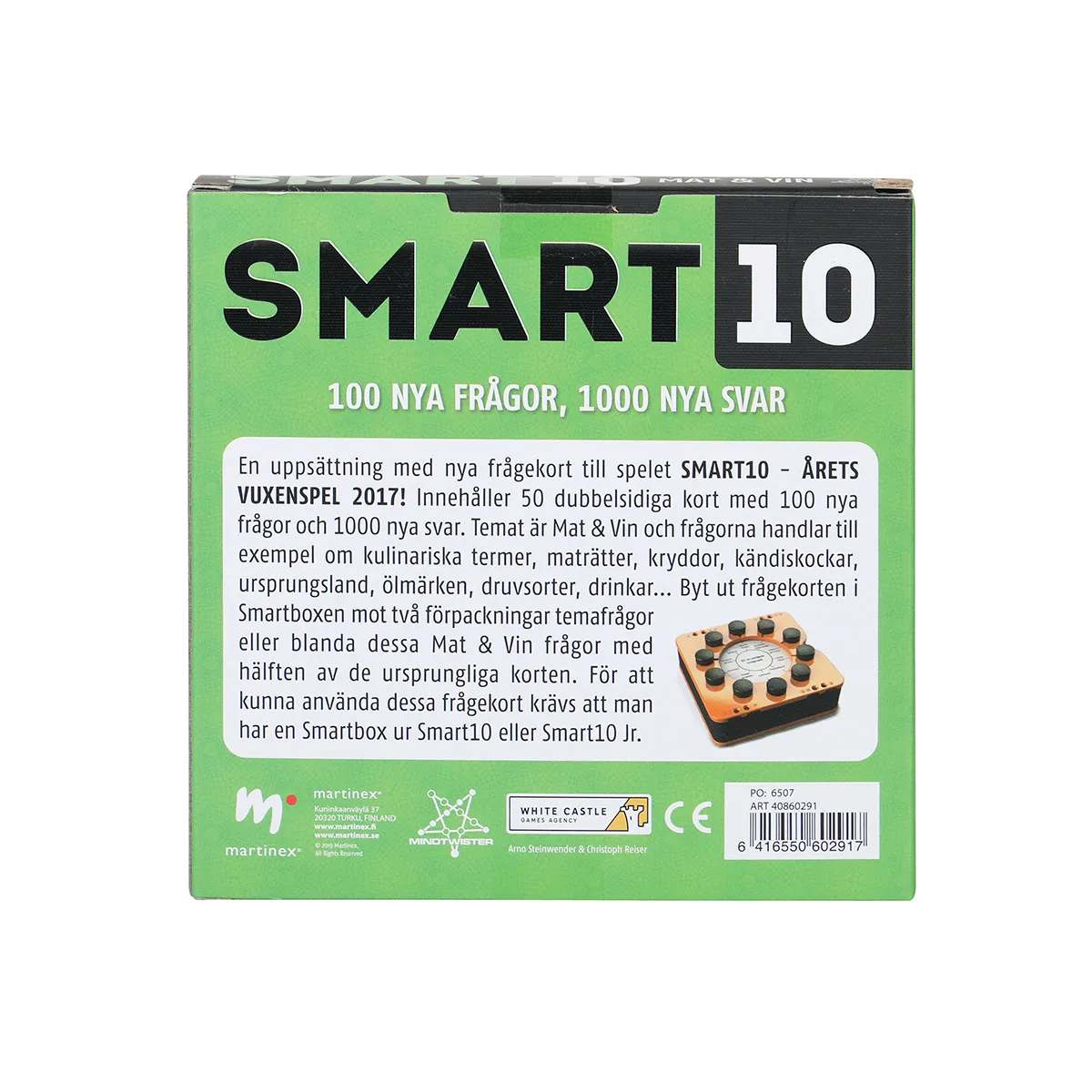 Smart10 Mat & Vin domande svedese per Smartbox