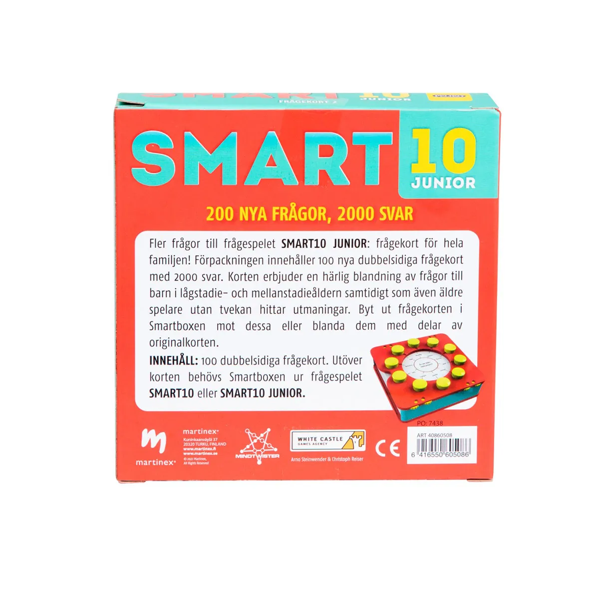 Peliko SMART10 JR Fragokort 2 quiz junior svedese 100 carte