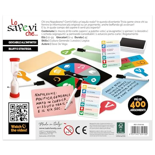 Ludic Lo Sapevi Che IT59100 gioco quiz 2-4 giocatori curiosità