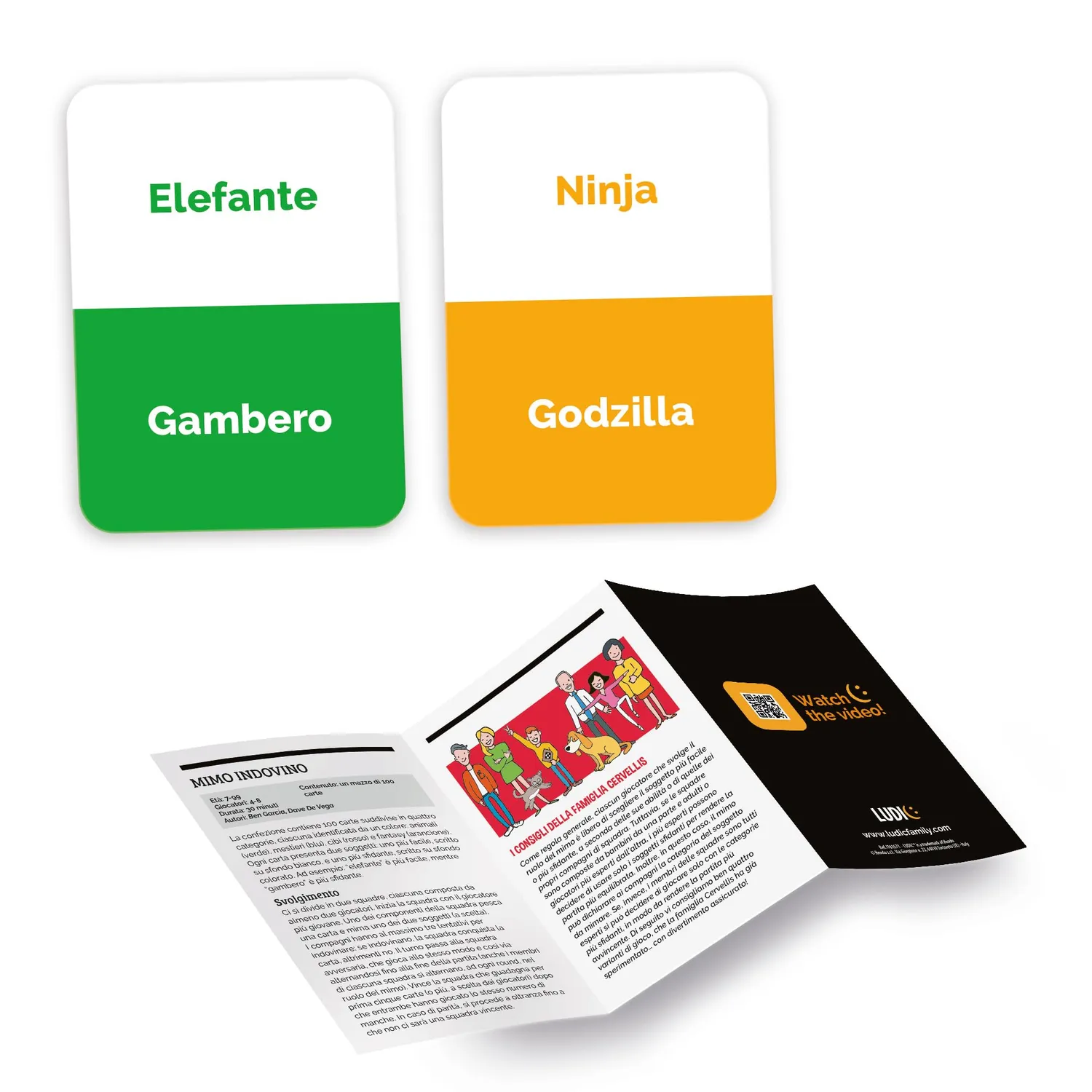 Ludic Famiglia Cervellis Mimo Indovino gioco di carte famiglia