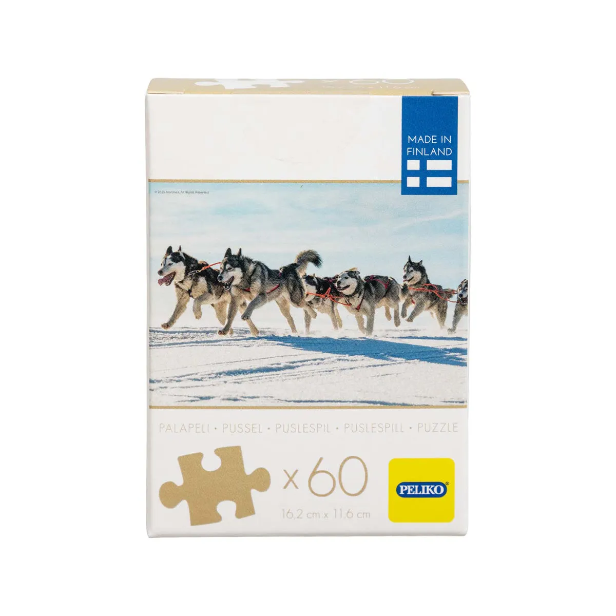 Peliko Huskysafari mini puzzle 60 pezzi Lapponia