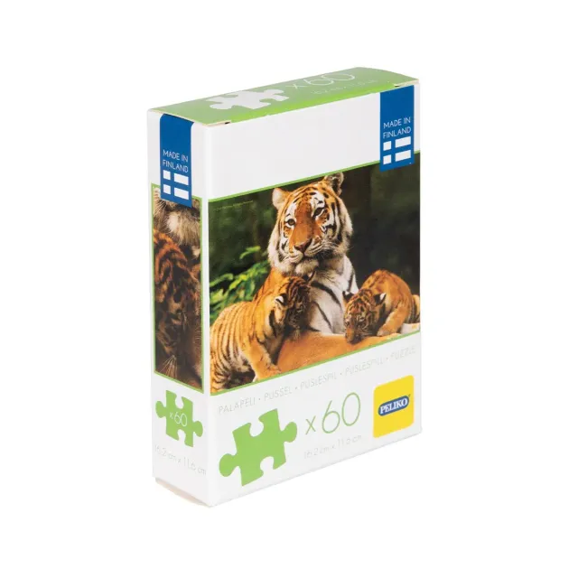 Peliko Tigri mini puzzle 60 pezzi 16x11 cm regalo