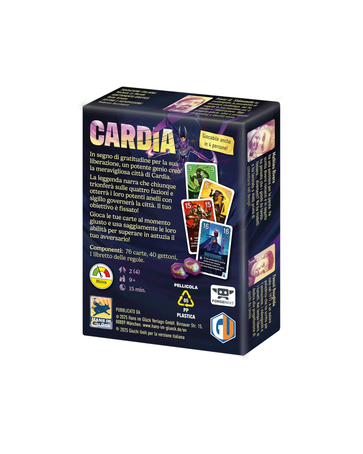 Giochi Uniti Cardia GU856 gioco di carte 2 giocatori