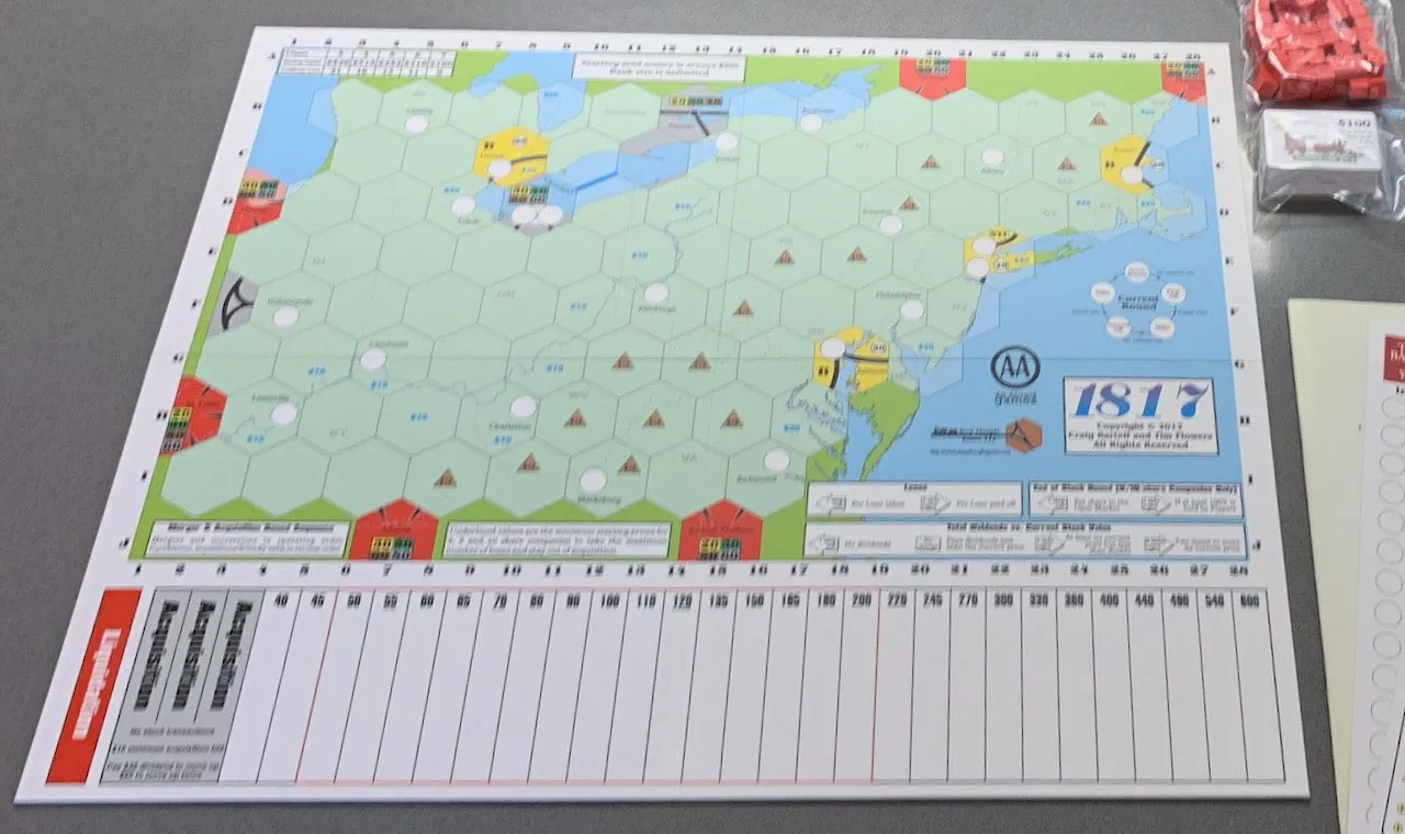 All-Aboard Games 1817 gioco da tavolo con extra shorts