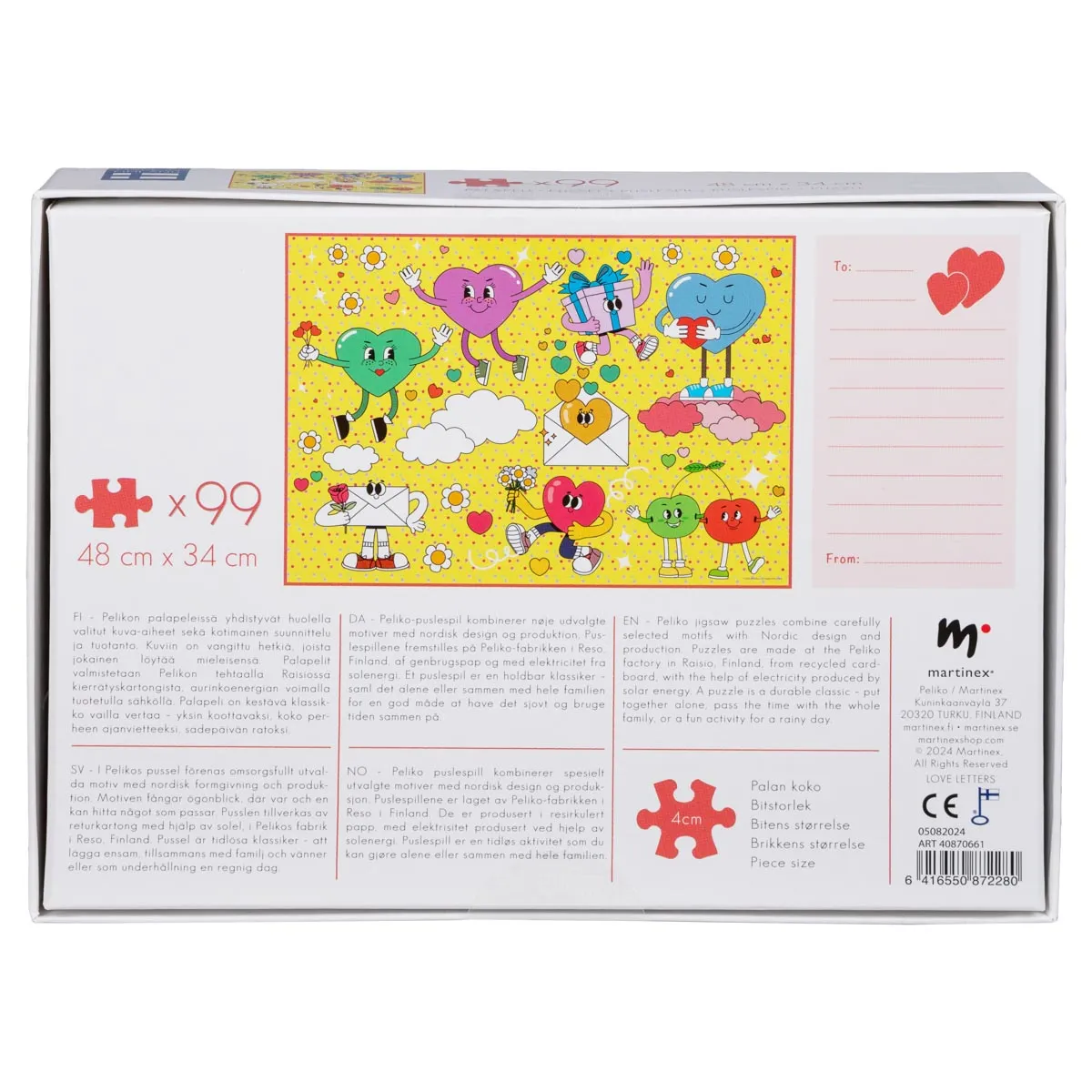 Peliko 99 pezzi Lettere Amore puzzle San Valentino