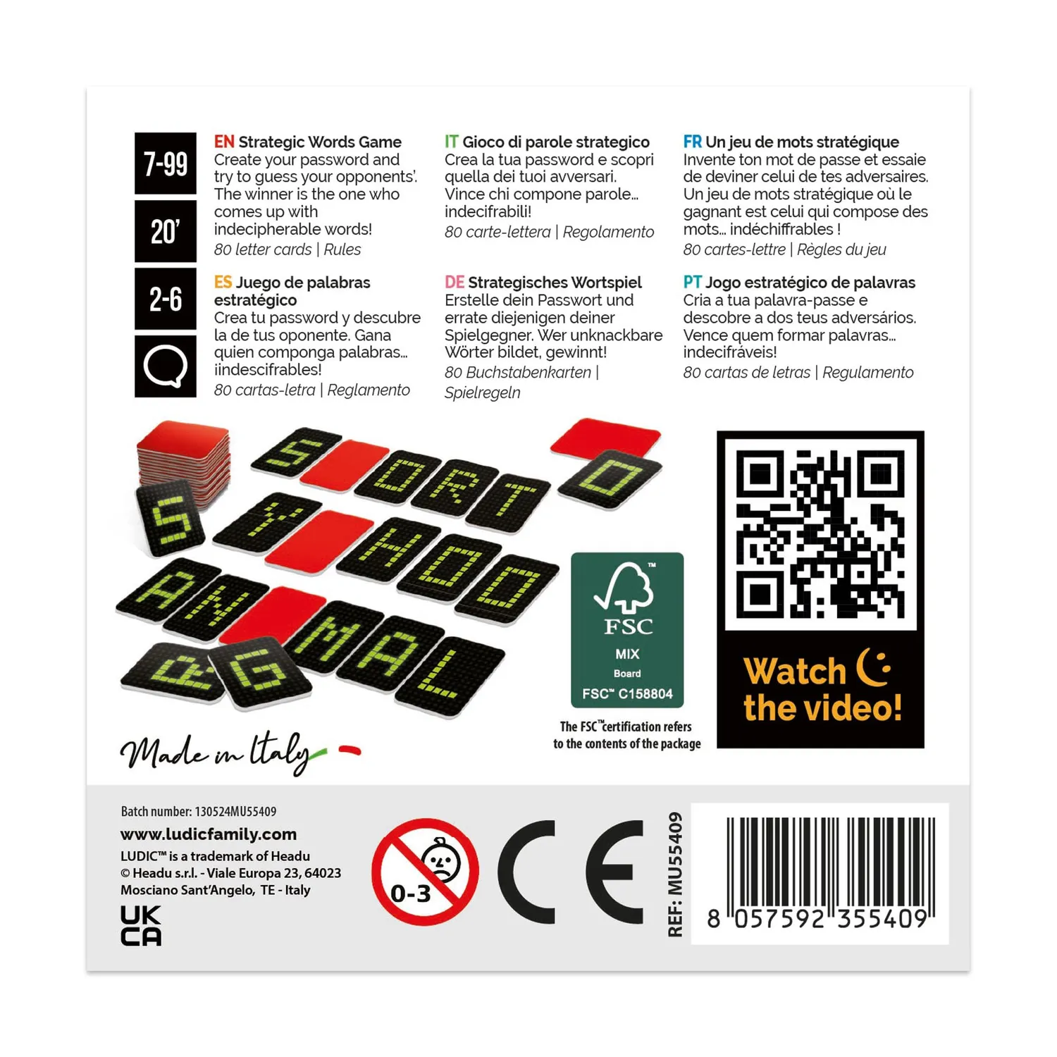 Ludic Password gioco di parole strategico 2-6 giocatori
