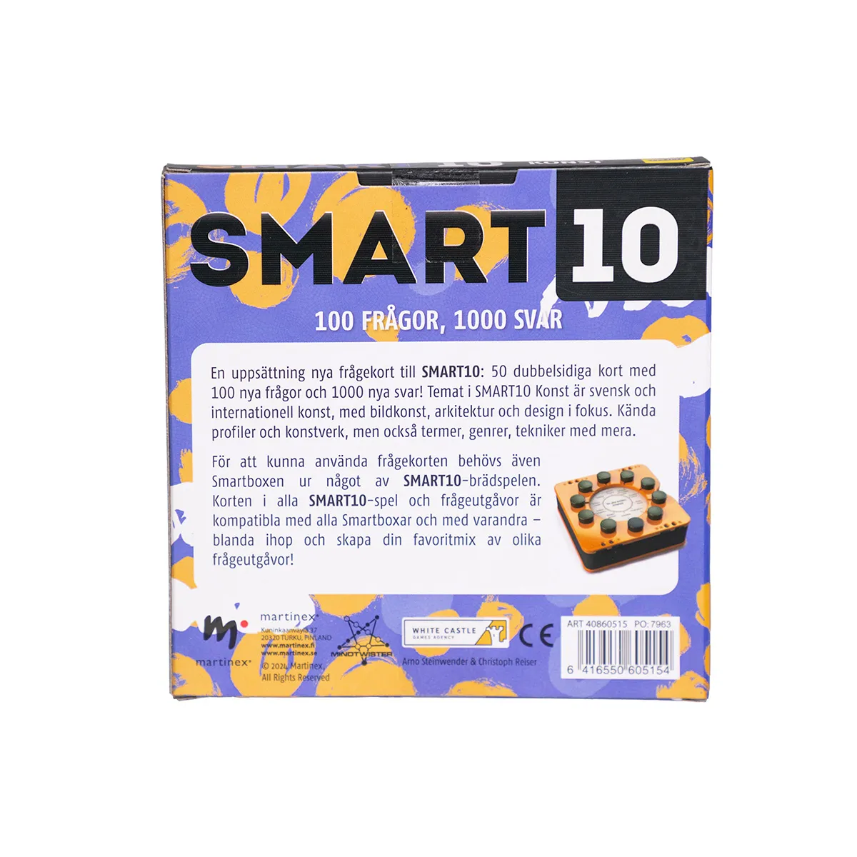 Peliko SMART10 Konst carte quiz arte svedese