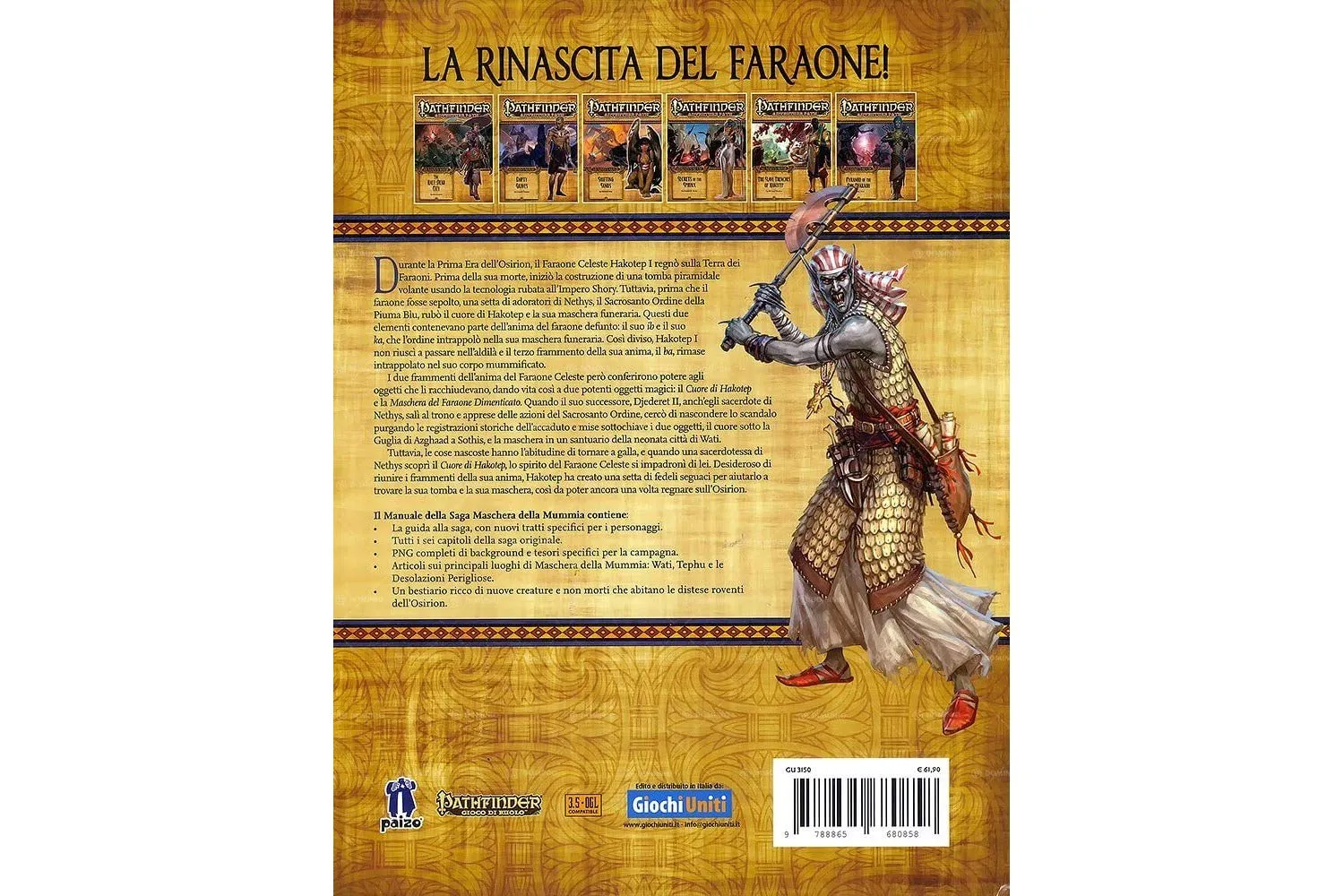Pathfinder Maschera della Mummia saga completa gioco di ruolo