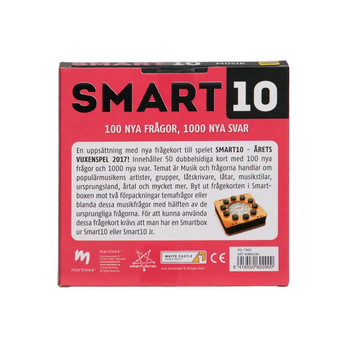 Peliko SMART10 Musik carte quiz musica svedese