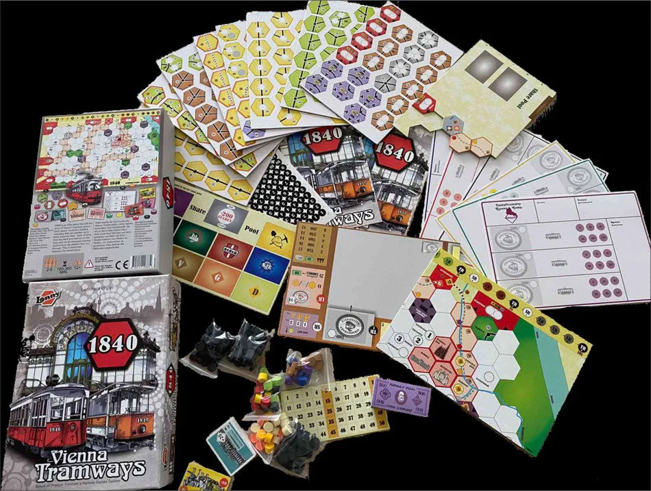 All-Aboard Games 1840 Vienna Tramways gioco da tavolo tram