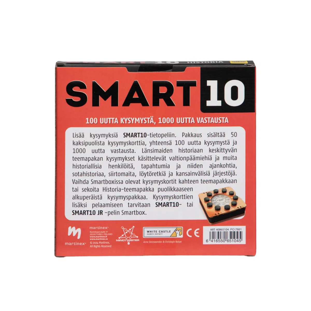 Peliko Smart10 Historia espansione quiz 50 carte finlandese