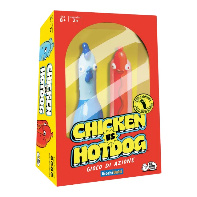 Giochi Uniti Chicken vs Hotdog GU867 gioco di lancio 2+ giocatori