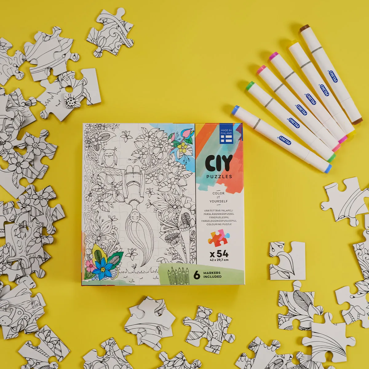 Peliko CIY Kiipeilypuu puzzle colorare 54 pezzi pennarelli