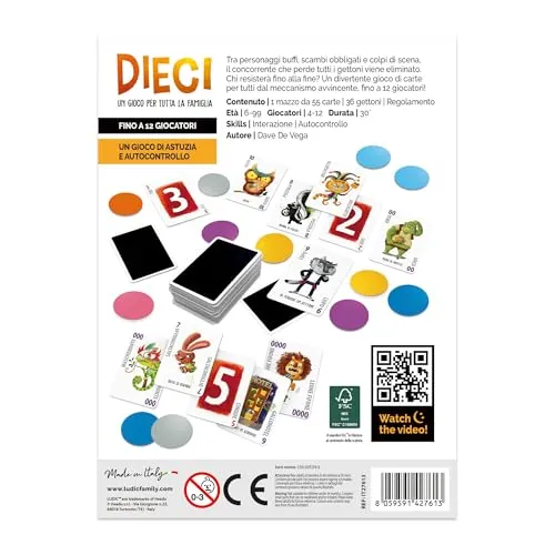 Ludic Dieci gioco di società per famiglia 4-12 giocatori