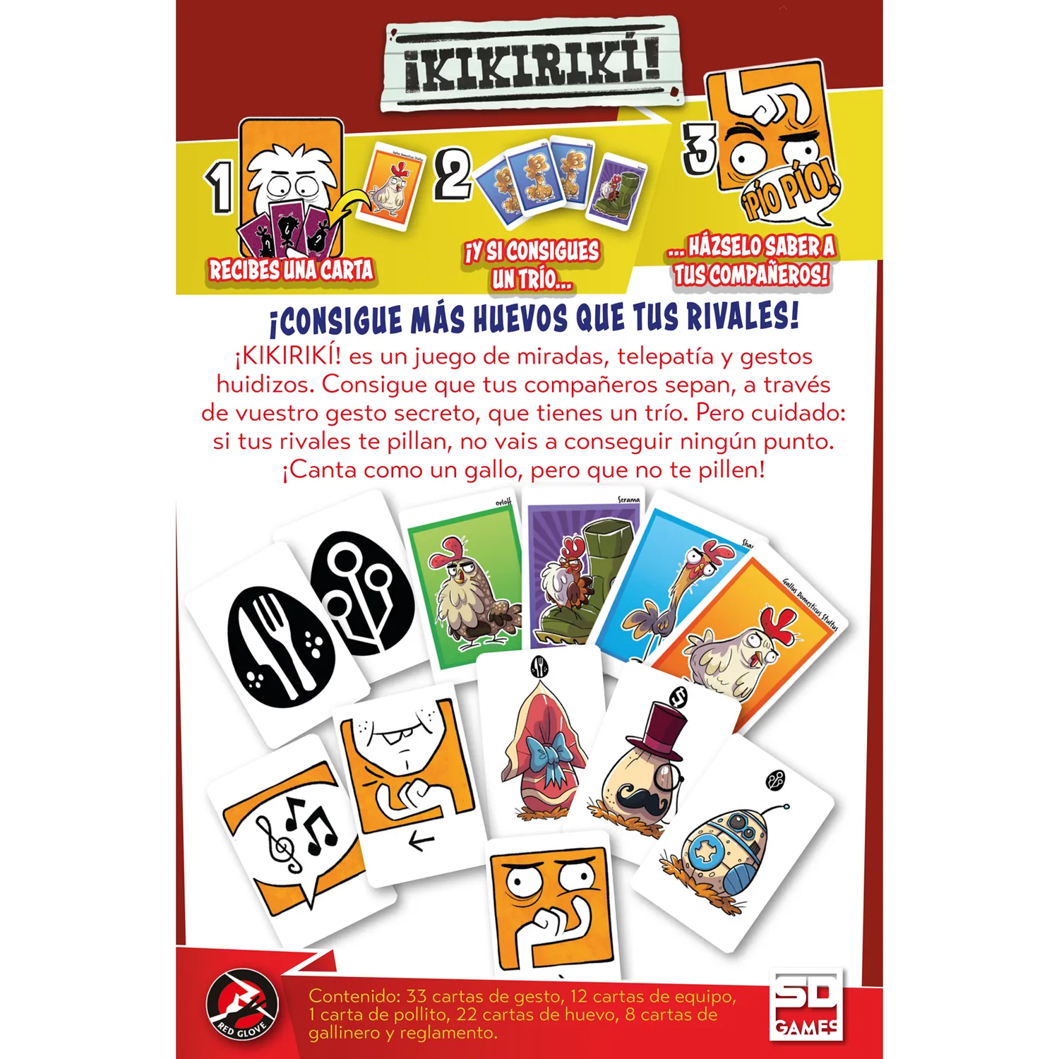 SD Games Kikiriki gioco carte gesti segreti party gallo