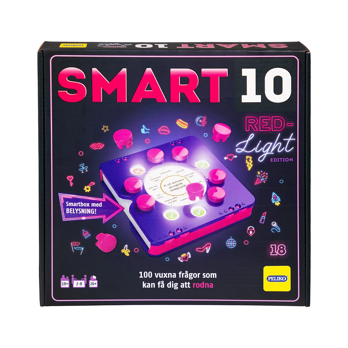 Peliko Smart10 Red-Light gioco quiz svedese per adulti