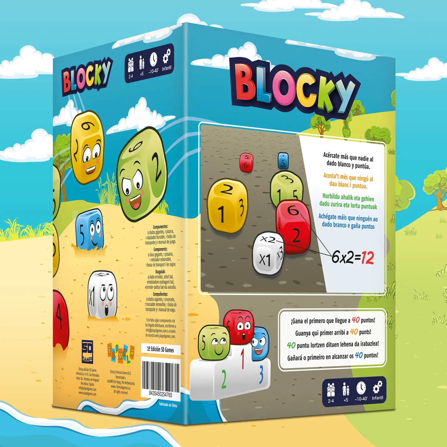 SD Games Blocky gioco per famiglie 40 punti