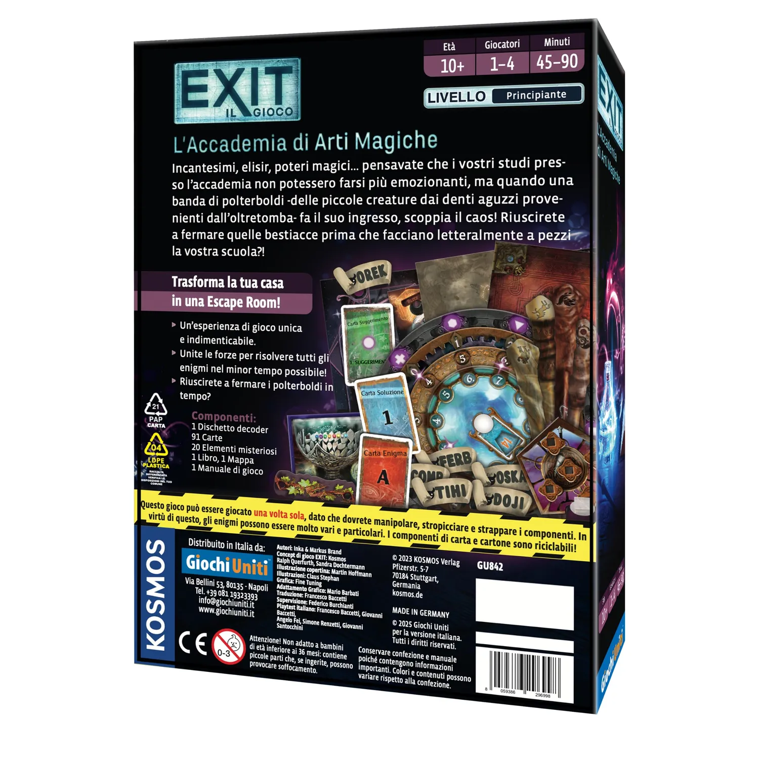 Giochi Uniti Exit Accademia Arti Magiche escape room GU842