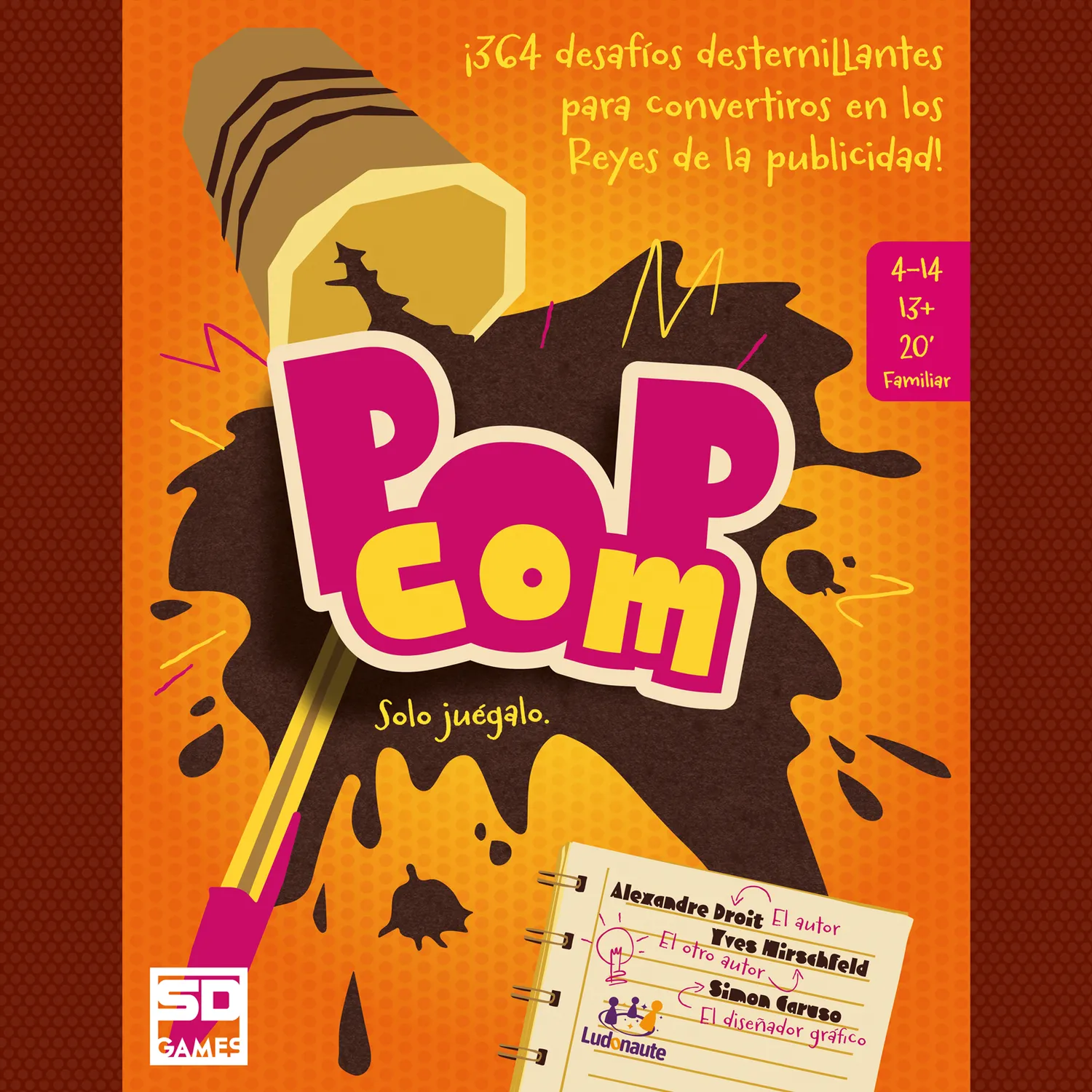 SD Games Pop Com party game pubblicità