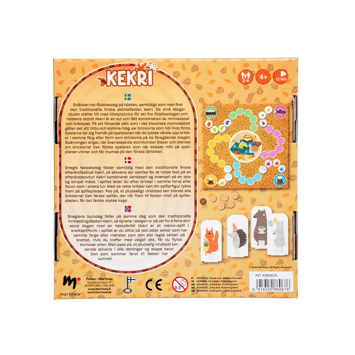 Peliko Kekri Memospel gioco memoria bambini svedese
