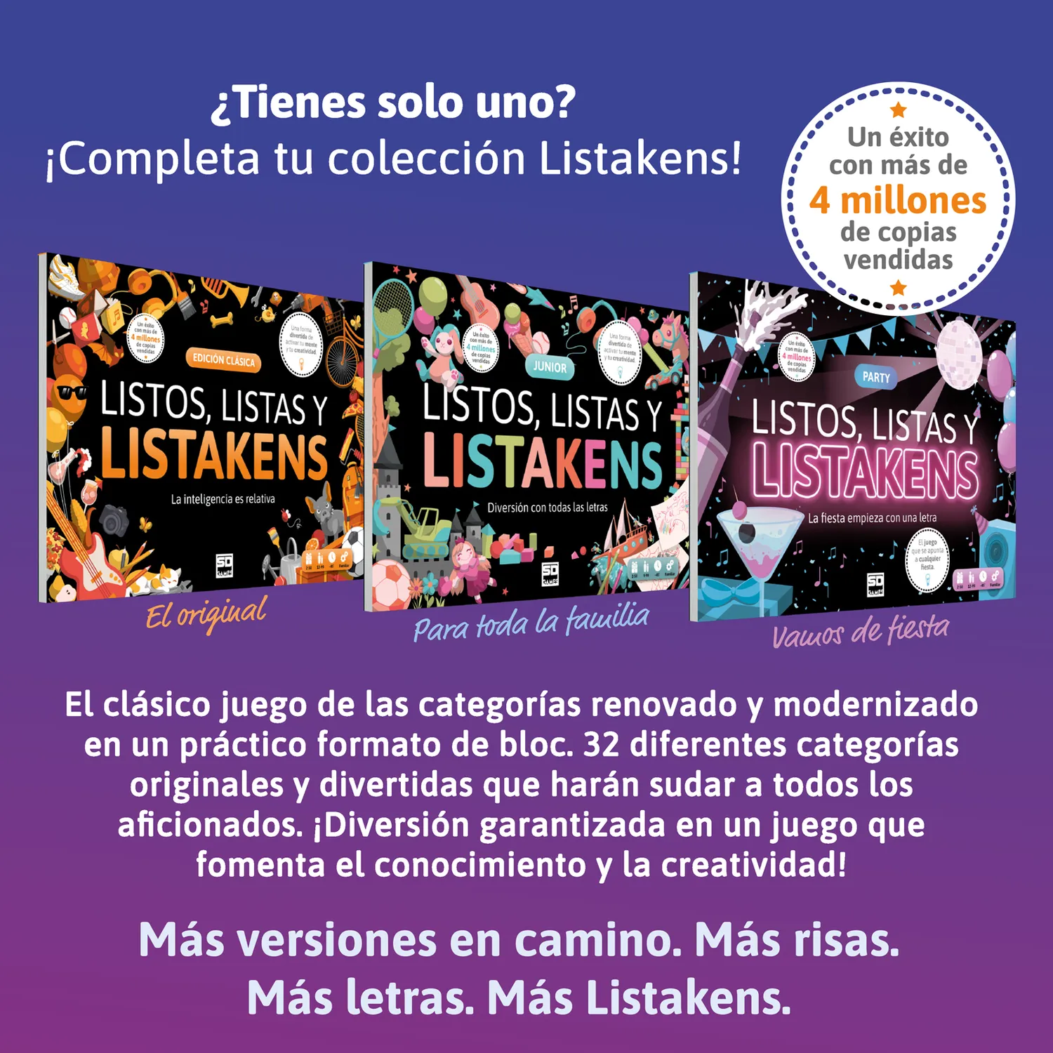 SD Games Listos Listas Listakens Junior gioco party