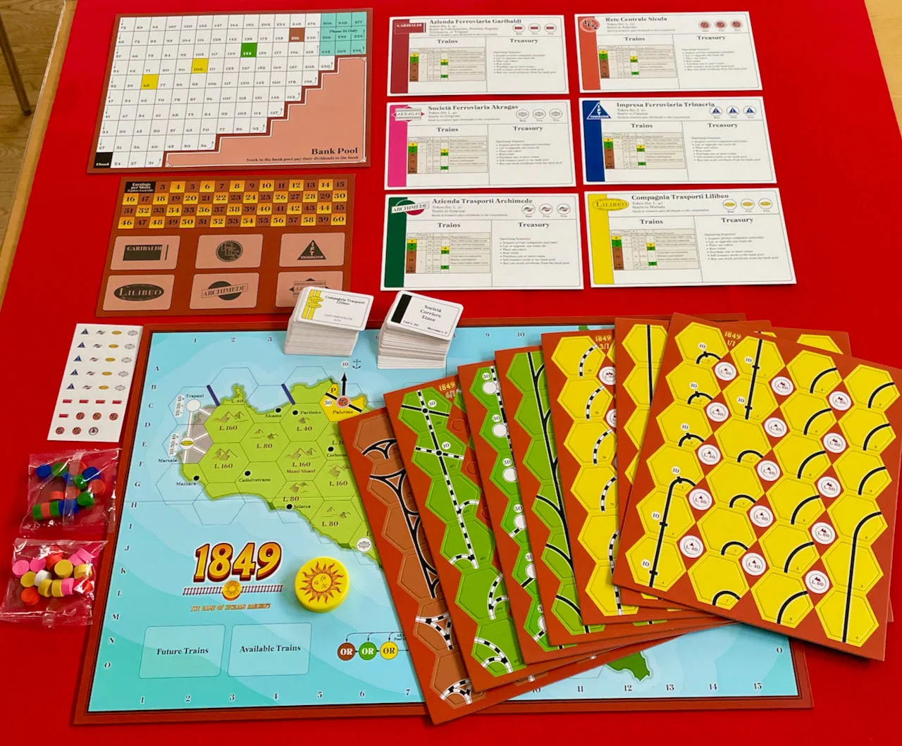 All-Aboard Games 1849 gioco da tavolo edizione internazionale strategico